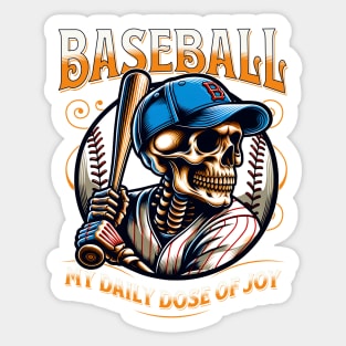 Baseball My Daily Dose Of Joy Sticker
